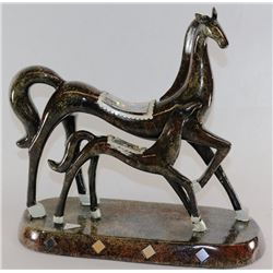 POLYRESIN HORSES STATUE
