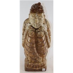 STONE CARVED BUDDHA GARDEN STATUE