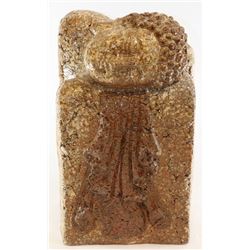 STONE CARVED SQUARE SHAPE  BUDDHA GARDEN STATUE