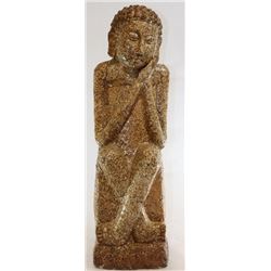 STONE CARVED BUDDHA TOWER GARDEN STATUE