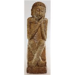 STONE CARVED BUDDHA TOWER GARDEN STATUE