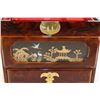 Image 4 : LACQUER FINISHED JEWELLERY BOX W/ CORK CARVING DÉCOR. (MUSICAL)