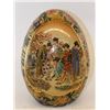Image 1 : HAND PAINTED CHINESE SATSUMA 6" EGG, PORCELAIN