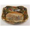 Image 1 : HAND PAINTED CHINESE SATSUMA SQUARE BOWL, PORCELAIN