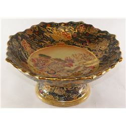 HAND PAINTED CHINESE SATSUMA CENTERPIECE, PORCELAIN
