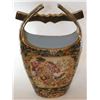 Image 1 : HAND PAINTED CHINESE SATSUMA WATER BUCKET, PORCELAIN
