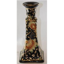 HAND PAINTED CLOISONNE PORCELAIN 8" CANDLE HOLDER