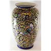 Image 1 : HAND PAINTED CLOISONNE PORCELAIN 10" VASE