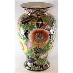 HAND PAINTED CLOISONNE PORCELAIN 11" VASE