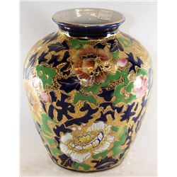 HAND PAINTED CLOISONNE PORCELAIN 8" VASE