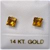 Image 1 : 14KT GOLD CITRINE EARRINGS