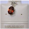 Image 1 : STERLING SILVER GARNET PENDANT