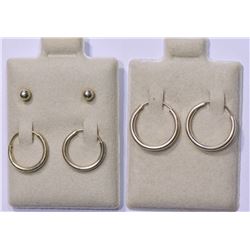 SET OF 3 STERLING SILVER EARRINGS