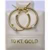 Image 1 : 14KT GOLD DIAMOND HOOP EARRINGS