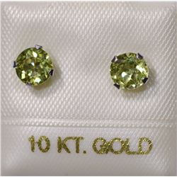 10KT GOLD PERIDOT EARRINGS