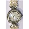 Image 1 : STAINLESS STEEL FRESHWATER PEARL LADIES WATCH