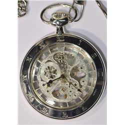 MECHANICAL SEE THROUGH POCKET WATCH
