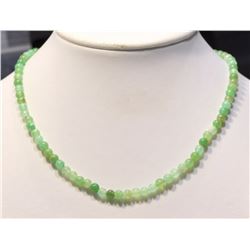 STERLING SILVER CHALCEDONY BEAD NECKLACE