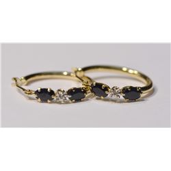 9KT GOLD SAPPHIRE EARRINGS