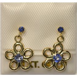 10KT GOLD SAPPHIRE (0.18CT) EARRINGS