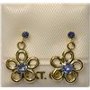 Image 1 : 10KT GOLD SAPPHIRE (0.18CT) EARRINGS
