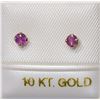 Image 1 : 10KT GOLD RUBY EARRINGS