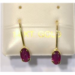 14KT GOLD RUBY EARRINGS