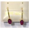 Image 1 : 14KT GOLD RUBY EARRINGS
