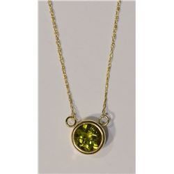 10KT GOLD PERIDOT NECKLACE