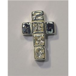 STERLING SILVER CUBIC CROSS PENDANT