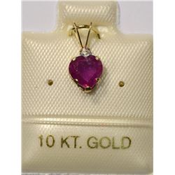 10KT GOLD RUBY PENDANT