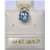 Image 1 : 10KT GOLD BLUE TOPAZ PENDANT