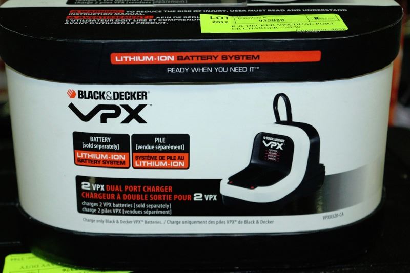 BLACK & DECKER VPX DUAL PORT BATTERY CHARGER NEW