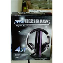 4-IN-1  FM HI-FI WIRELESS HEADPHONES
