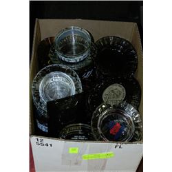 BOX OF COLLECTABLE LAS VEGAS ASHTRAYS