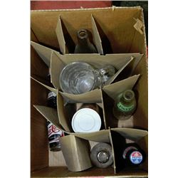 BOX OF COLLECTIBLE POP BOTTLES