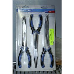 MASTERCRAFT 3PC. 11" LONG REACH PLIERS SET