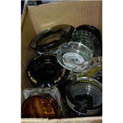 BOX OF ESTATE ASHTRAYS