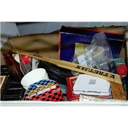 BOX OF VINTAGE TINS AND BOXES