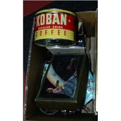 BOX OF VINTAGE ESTATE COLLECTIBLES