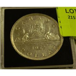 CANADA 1952 1 DOLLAR SILVER COIN