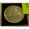 Image 1 : CANADA 1952 1 DOLLAR SILVER COIN