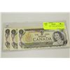 Image 1 : CANADA 1973 1 DOLLAR BANKNOTE X3