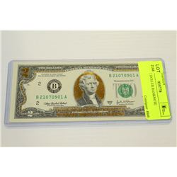 US 2003 2 DOLLAR BANKNOTE