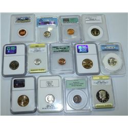 BOX OF GRADED AMERICAN COINS