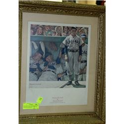 BOTTOM OF THE NINTH PRINT BY NORMAN ROCKWELL