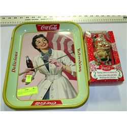 VINTAGE COCA COLA TRAY WITH CARD SET