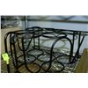 Image 1 : BLACK METAL WINE RACK HOLDS 6 BOTTLES