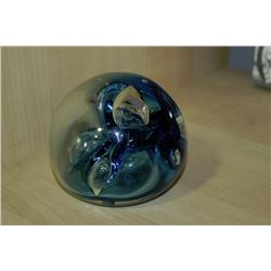 GLASS BALL PAPER WEIGHT ON CHOICE: ABSTRACT