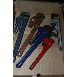 5 PIPE WRENCHES